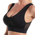 Women's Mesh Breathable Seamless No Steel Ring Eco Friendly DyeingSports Bra No Steel Ring Comfort Workout Bra for Yoga Gym