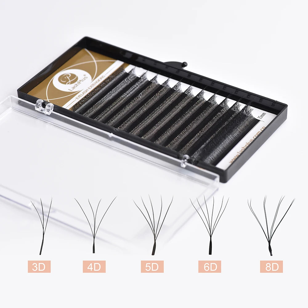 LashPlus New Style W Shape Lash Extension Individual Eyelash Wholesale W Shape Clover Lashes