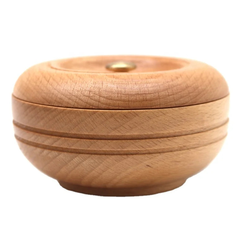 Wooden Shaving Bowl with Lid Shaving Soap Bowl for Men Easy to Lather Fits Wet Shaving