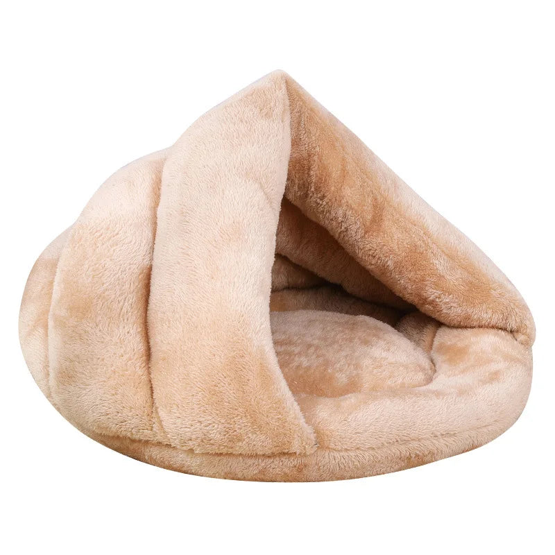RM Soft Warm Cat Bed for Winter Tent Self-Warming Sleeping Bed Pet Cave Indoor Pet Cat Triangle Nest Bed
