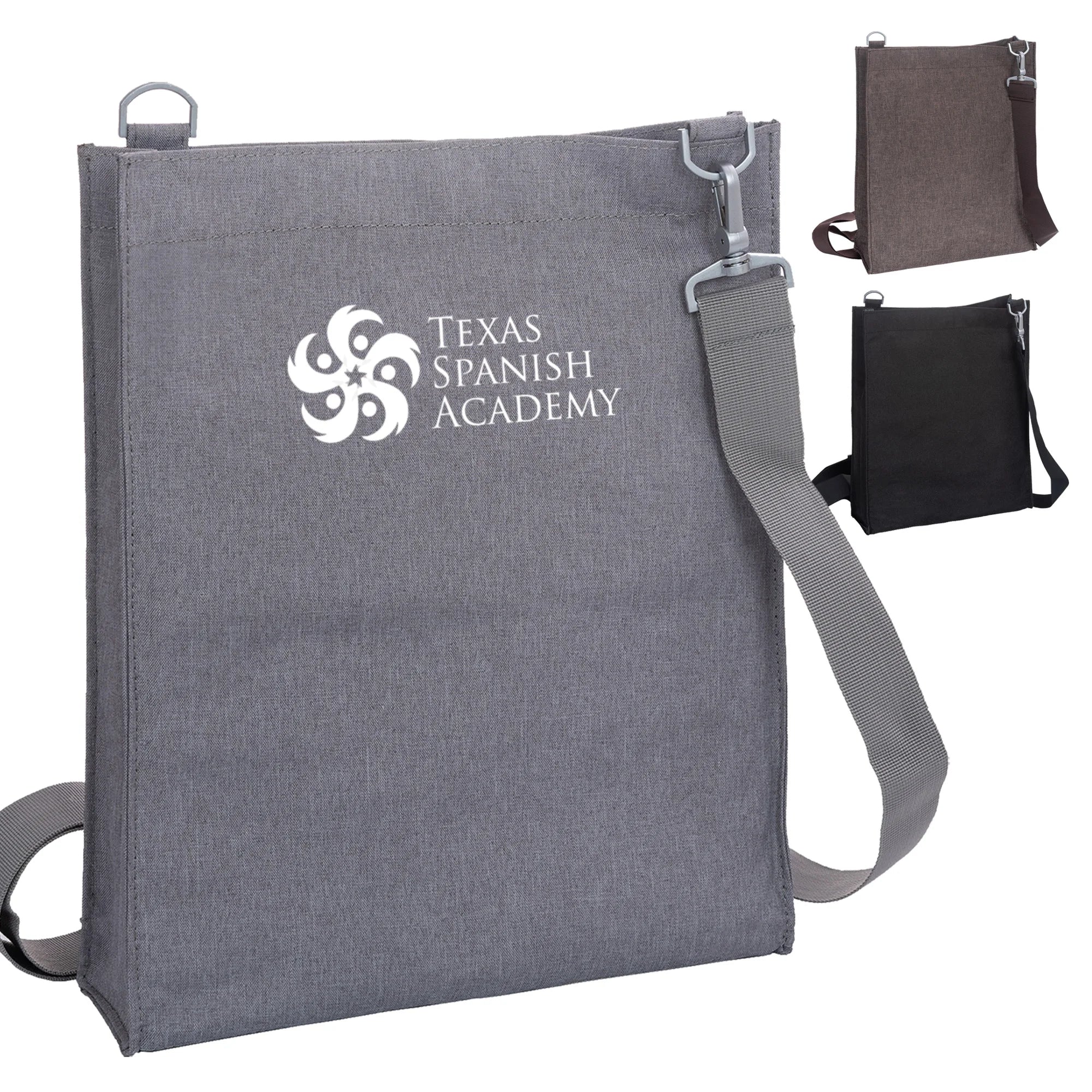 In Stock 3 Colors Range Nylon Library Bag with Adjustable Shoulder Strap Custom Logo Nylon Material NLB010