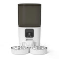 USMILEPET Automatic Pet Feeder Double Stainless Steel Bowl for Cats Dogs Automatic 2-Splitter Cat Feeder With Camera