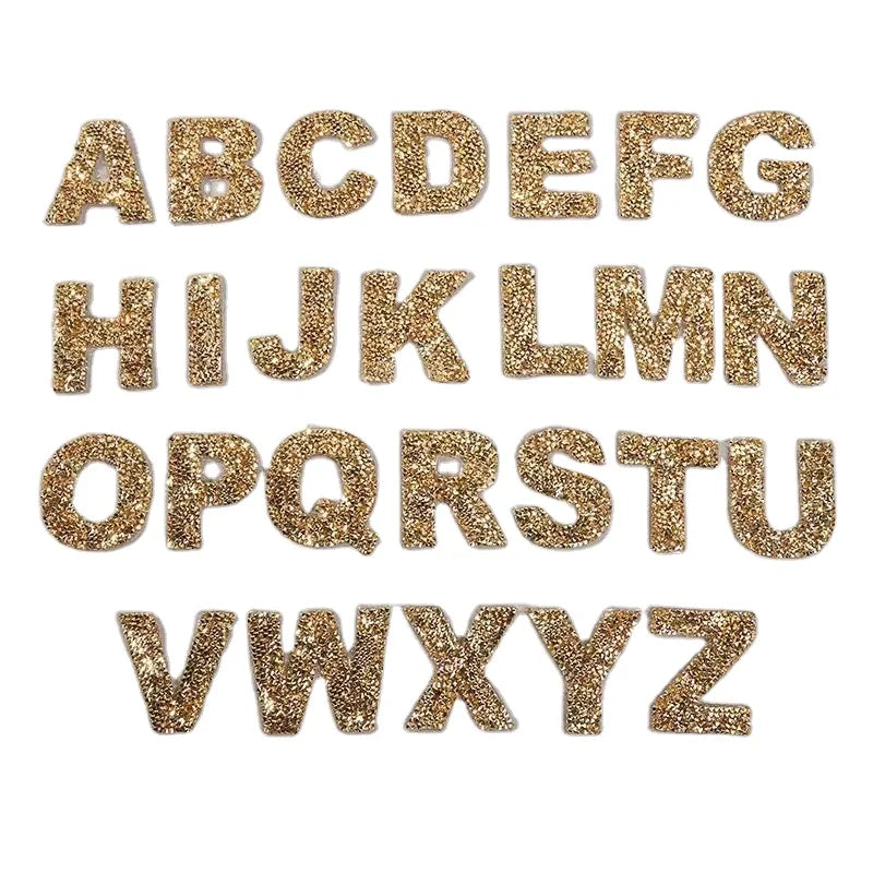 Hot Melt Adhesive Appliqued Nonwoven Felt Handmade Iron-On Alphabet Patches for Garment