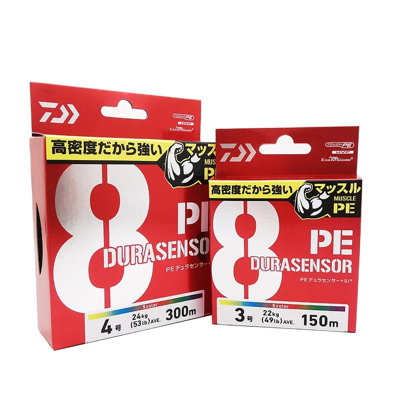 DAIWA Japan 21 New UVF PE DURASENSOR X8+SiÂ² 300m 5 Colors 8 PE Wear-Resistant Braided PE Floating Sea Fishing Line