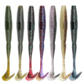 Spinpoler Soft Fishing Lure Rubber Worm 5.5"/7" Plastic Gear Segmented Artificial Bait Freshwater Sea Bass Fishing Tackle
