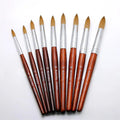 Wholesale Hot Selling Nail  Pen Rosewood Stemround Head Nylon Hair Crystal Available in Stock