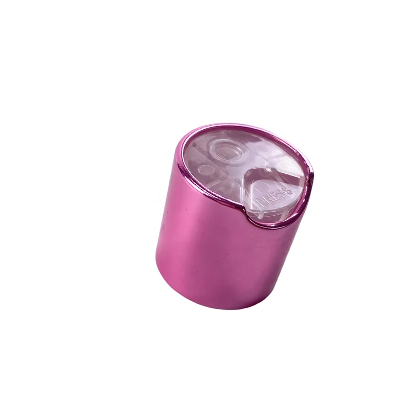 UV Coating Shine Gold Color Plastic Disc Top Cap Rose Gold Disc Top Cap Press Cap for Cosmetic