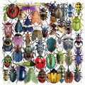 50PCS Transparent waterproof realist bug ladybird vivid insect sticker