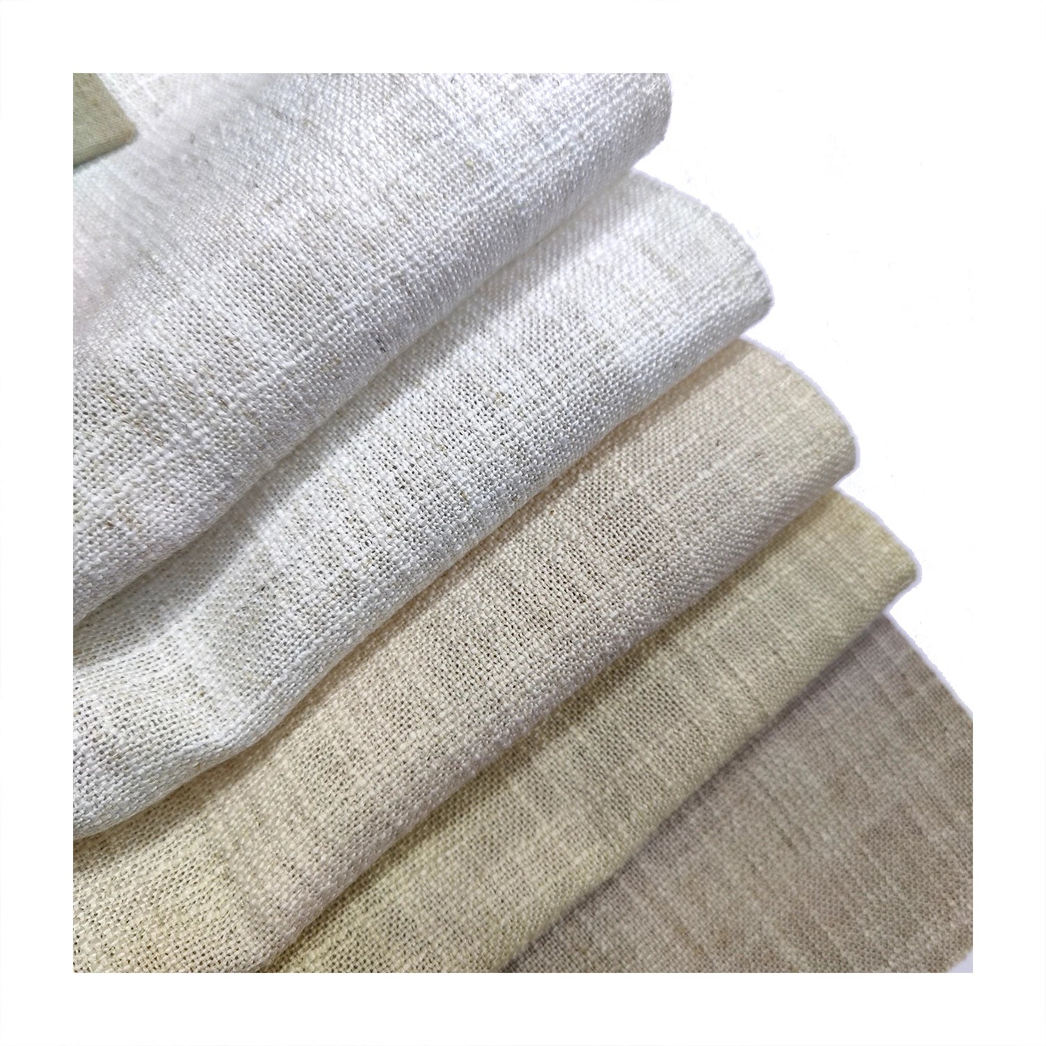 M&Y 280cm 100% Polyester Linen Look Upholstery Curtain Fabric Natural Style Yarn Dyed Pattern for Home Furniture Cushion Use