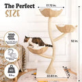 Wholesale Flower Cat Climbing Frame Tree House Modern Comfortable Tower Cat Trees Scratcher Wooden Cat Tree
