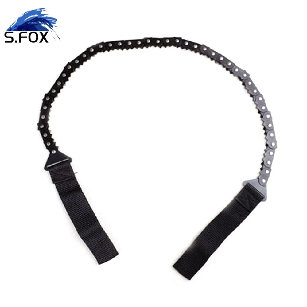 24 Inch Camping Folding Survival Sharp Teeth Manganese Steel Chain Saw Tooth Saw