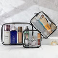 Custom Logo Travel for Toiletry Clear Makeup Pouch Waterproof PVC Cosmetic Bags Hanging Portable Transparent PVC Cosmetic
