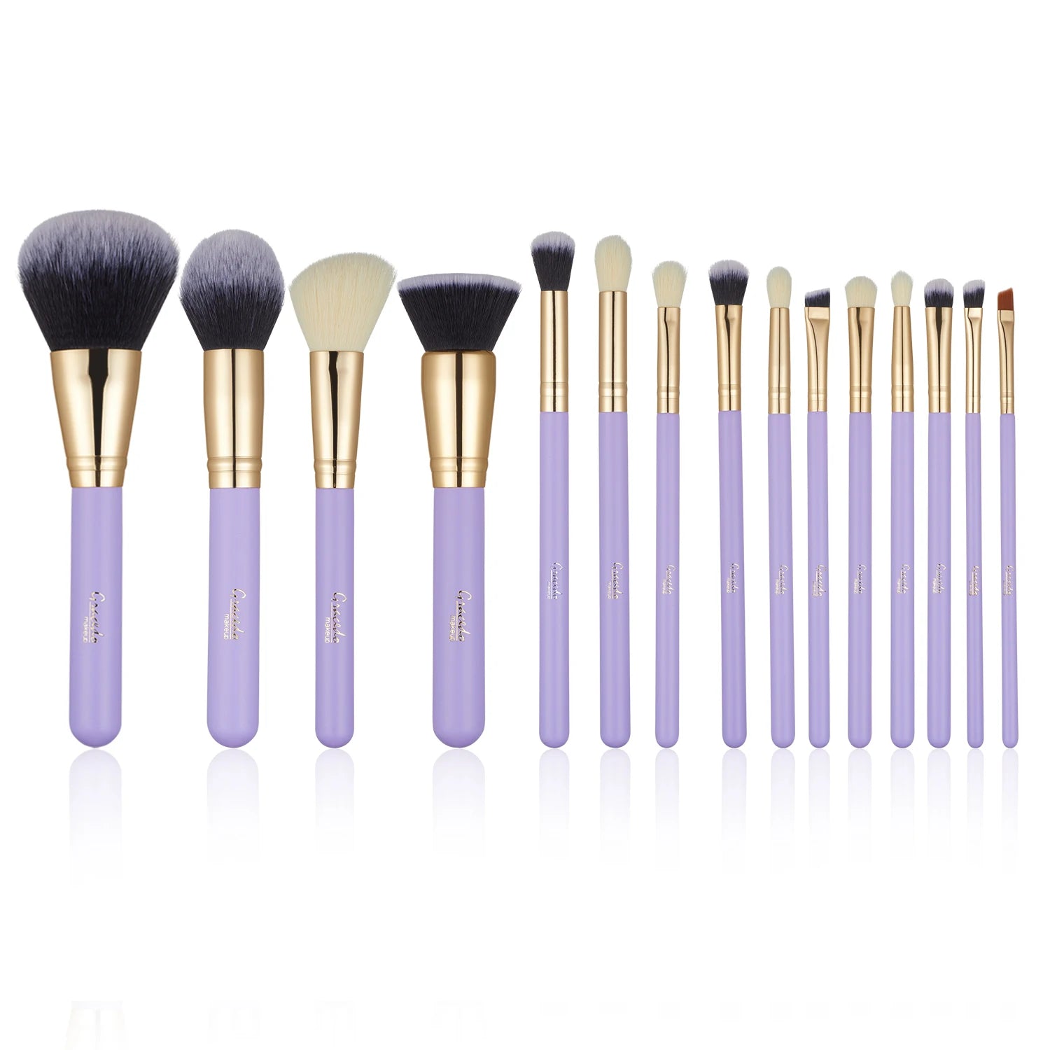 GRACEDO Makeup Beauty Tool Popular Make up Brush Sets With Bag 15pcs Wood Handle Eyebrow Brush Makeup Brushes