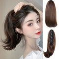 10inch 100g Stock Synthetic Hair Women Grab Ponytail Wig Short Curly Natural Grip Clip Ponytail Wholesale