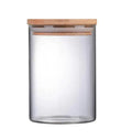 Wholesale 250ml 300ml 350ml 450ml Airtigh Glass Jar Container With Bamboo Lid for Food