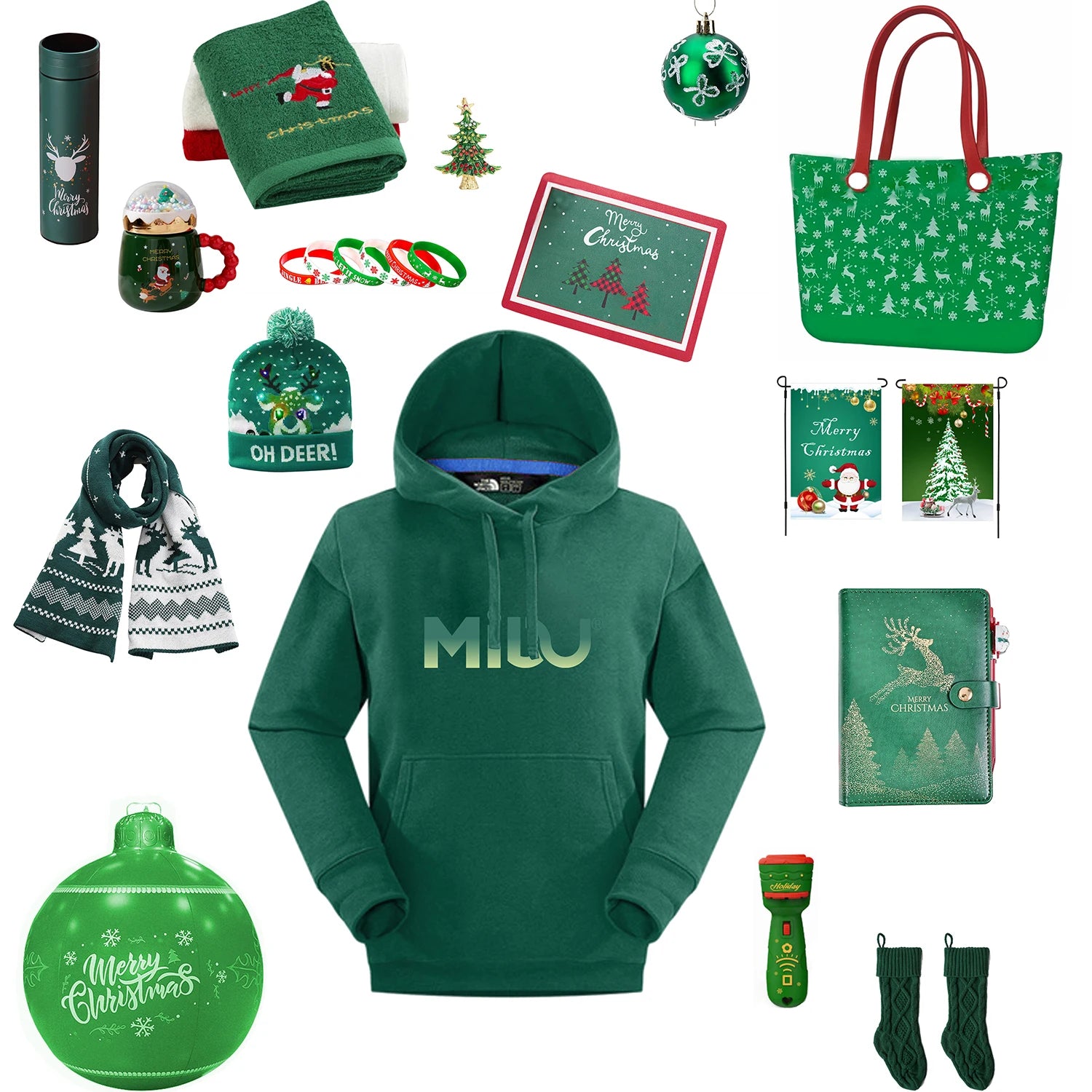 Wholesale Customized Business Gift Set Fashionable Christmas Item for Marketing Other Promotions Cloth Metal Silk Screen Printed