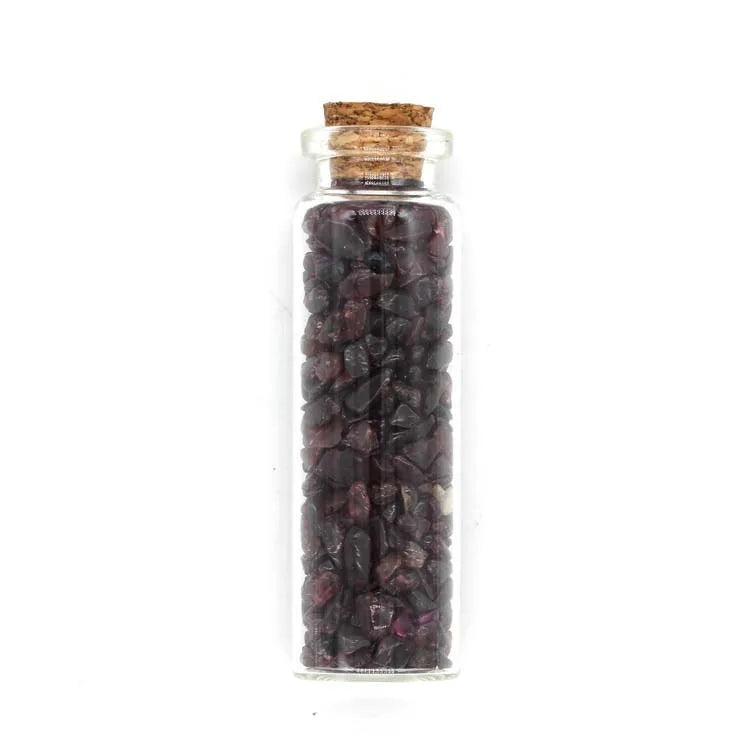 Diy Crystal Gemstone Perfume Bottle Glass Essential Oil Gemstone Garnet Roller Ball Bottle Semiprecious Stone Crafts