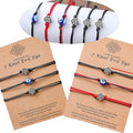 3pcs/set Evil Blue Eyes Bracelet Red String Knot Adjustable Lucky Eye Braided Bracelet