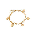 Heart-Shaped Lettering Carved Blank Pendant New DIY Stainless Steel Bracelet for Mother's Day Fashionable Charm Bracelets