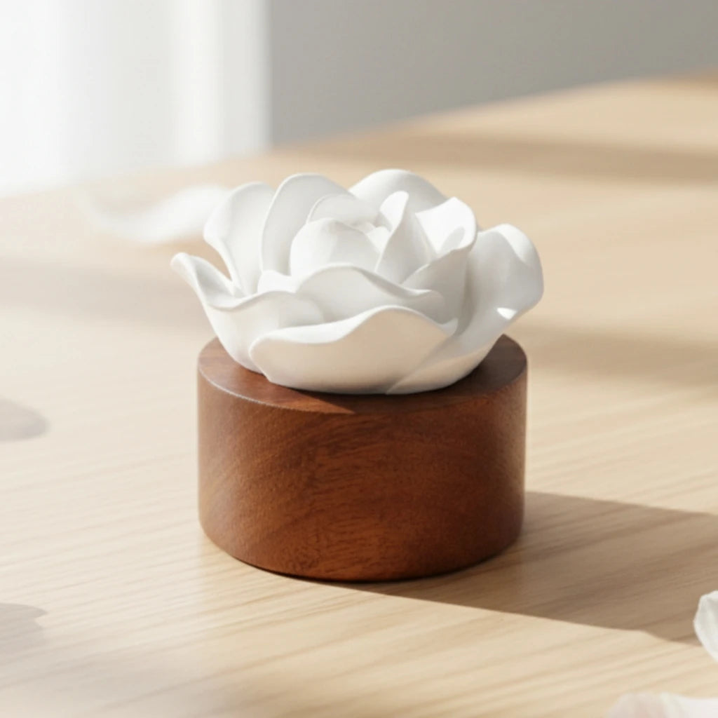 Wholesale Car Home Air Freshener Decoration Scented Ceramic Aroma Plaster Porcelain Flower Essential Fragrance Oil Diffuser