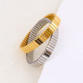 Wholesale 18K Gold Plated Stainless Steel Metal Chain Elastic Hand Stretch Bracelet Wristband Bracelet Jewelry