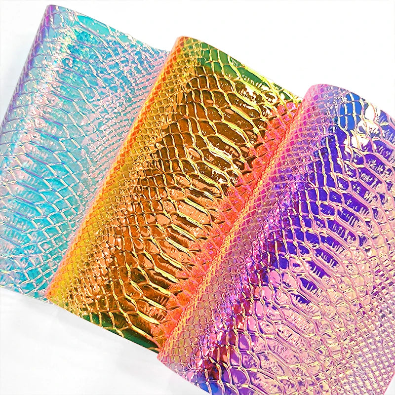 Big Crocodile Embossed Fluorescent Colored Transparent Soft Pvc Film for Making Bag