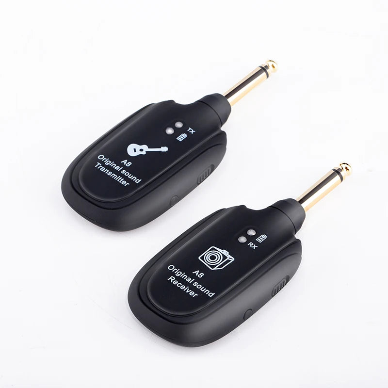 A8 Wireless Guitar System Guitar Transmitter Receiver Rechargeable for Electric Guitar Bass Wireless Pickup