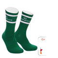 Custom Letter Striped Casual Socks Design Own Logo Casual Dress Sock Customized Knit Cotton Sock for Men