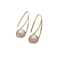 Rinhoo Zircon Pearl Long Earrings Fashion Rhinestone Knot Earring for Women Girls Geometric Trend Earrings Jewelry
