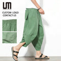 OEM Service Dropshipping Wholesale Summer Men Casual Streetwear Hip Hop Trousers Loose Cotton Harem Pants