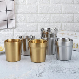 304 Stainless Steel Mugs Double Wall Insulated Steel Mug Tea Cups Coffee Mugs Beer Cups