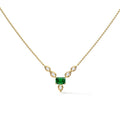 LOZRUNVE Gold Filled 925 Sterling Silver CZ Petals Chain Necklace Delicate Jewelry