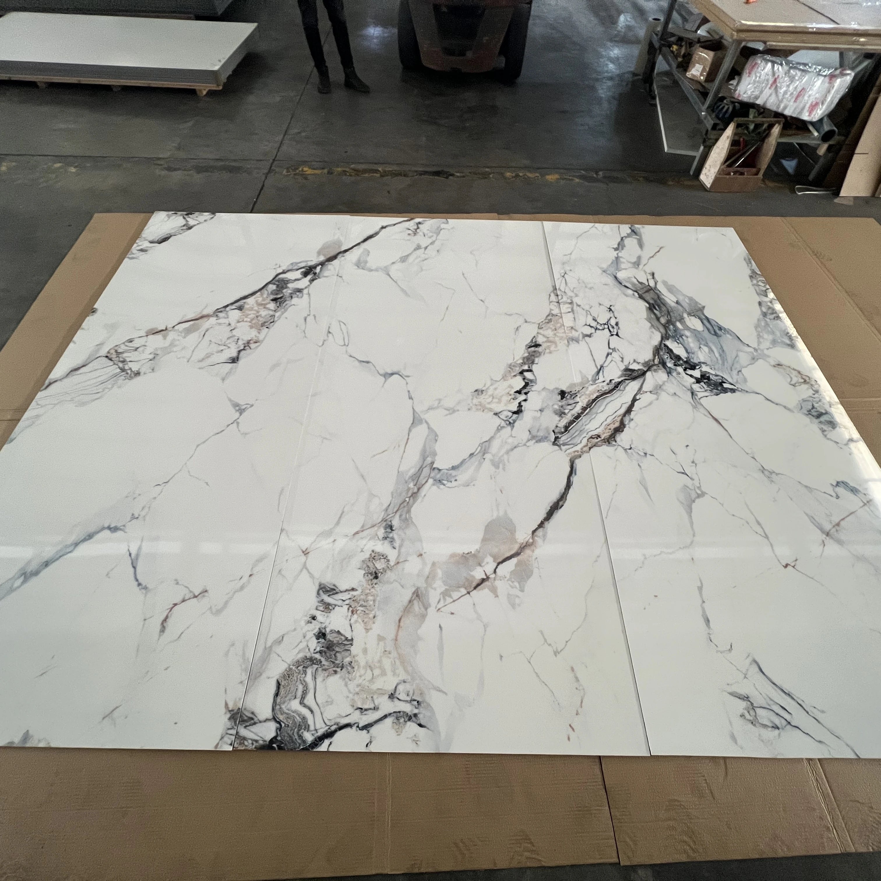 PVC Waterproof Wall Panel for Decoration Carbon Crystal UV Printed Design