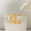 Custom Gold Plated Stainless Steel Women's Hooks Trendy Chunky Geometric Earings Hoops Charm Earrings