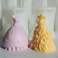 3D Bride Shape Wedding Dress Silicone Candle Molds Scented Resin DIY Handmade Gift Commercial Food Cake Tools Packaged in Bag