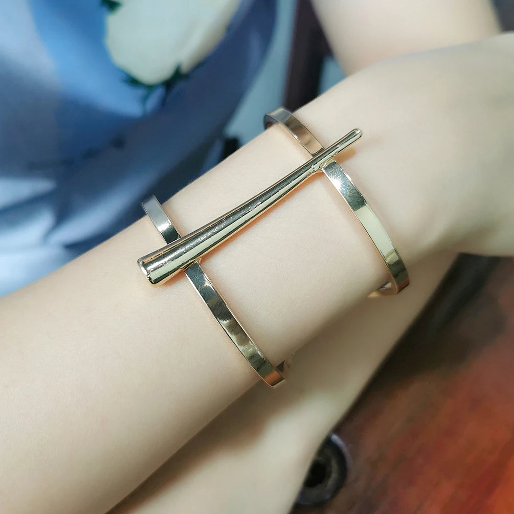 Wholesale Indian Chunky Chain Bracelet Simple Handmade Designer Bangles Bracelets Cuffs Hand Jewelry Gold Plated Women MegaBDM
