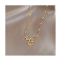 Collar Initial Audrey Pendant Necklace Adjustable Gold Plated Titanium Steel Chain Letter Audrey Name Choker Necklace