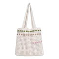 2024 New Fashion Y2K Ballet-Style Knitted Crochet Tote Bags Cute for Pink Green Khaki Knot Portable for Summer Spring Use Use