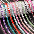 JC Crystal 2mm ABS Pearl Cup Chain Trimming for Garment and Fashion Crafts DIY Pearl Rhinestone Cup Chain