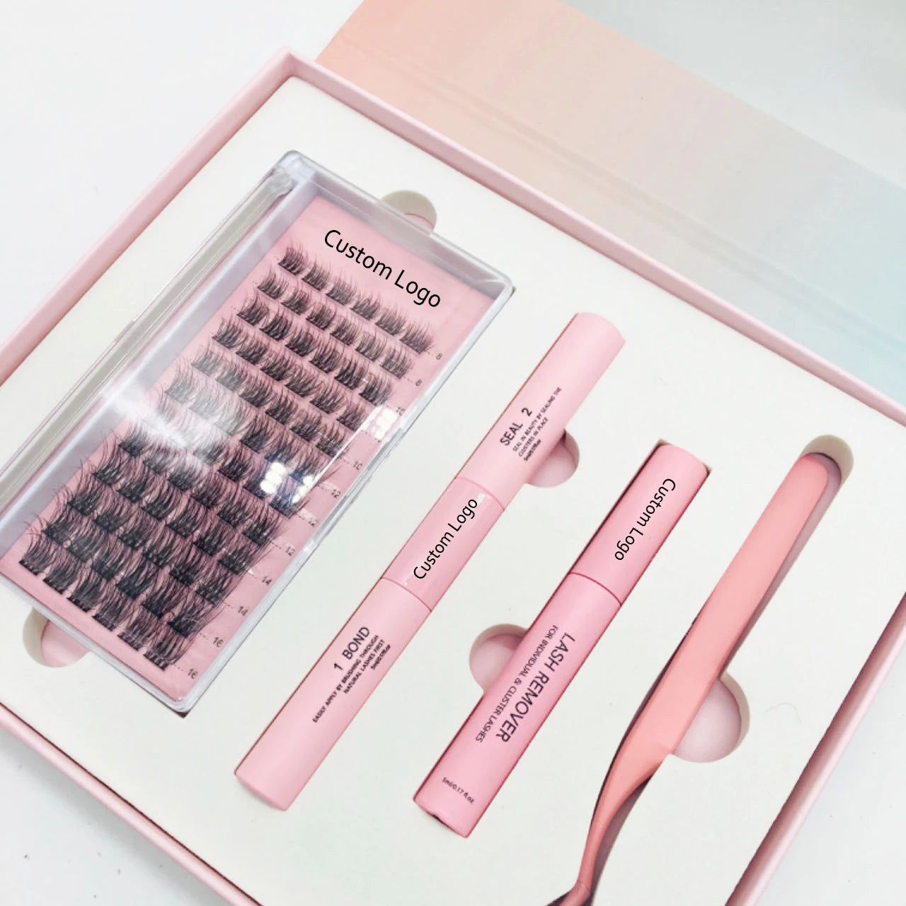 Eyelash Cluster Kit Wholesale Customizable DIY Tray Cluster Lashes Faux Mink Fluffy DIY Cluster Lash