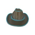 Wholesale Fashion EL LED Light-Up Cowboy Caps Polyester Hip Hop Party Hats Flashing EL Wire Glowing Fishing Business Character