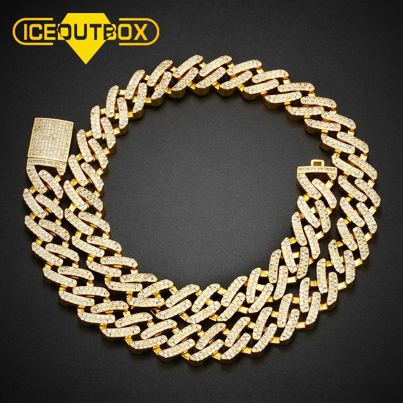 Hip Hop Jewelry Men Fashion Diamond Cuban Necklace Iced Out Mens Chain