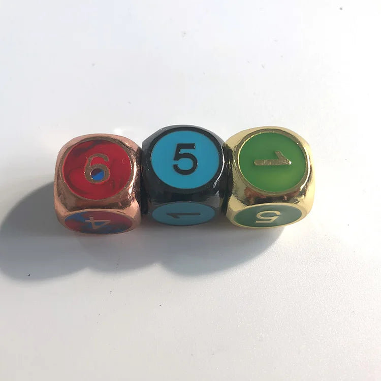 Customizable Metal D6 Dice Polyhedral Desktop RPG Accessory for DND Games Bulk Six Sided Dice