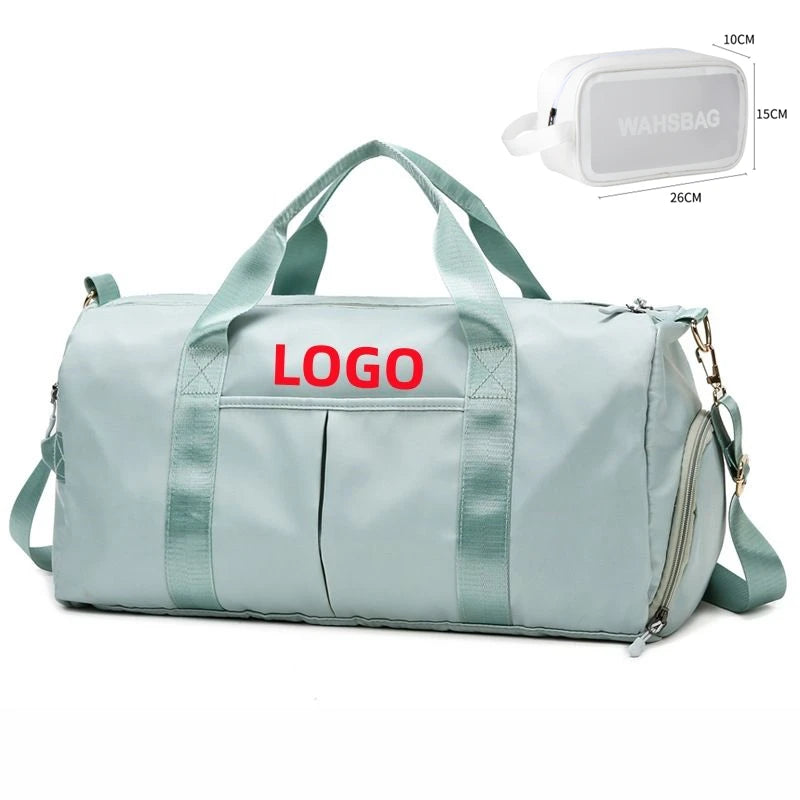 2024 Hot Selling Women's Gym Sports Bag Waterproof Nylon Training Fitness Handbag Shoes Compartment Zipper Closure Fashion Style
