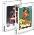 2 Sets Acrylic Card Frame Magnetic Trading Card Display Frames Desktop Display   Clear or Black Display  Card Holder