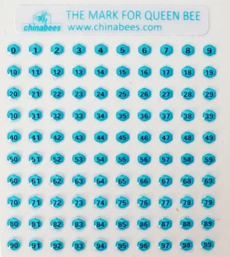 Chinabees 1Pcs Bee Breeding Tool Special Queen Mark Number Sticker