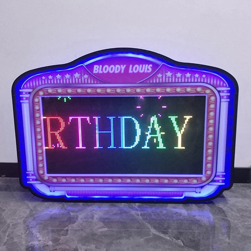 Led Board Birthday Party Custom logo Acrylic Led Night Club Message Board  Sign Bottle Presenter