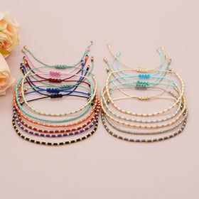 Go2boho Stack Beaded Bracelets Boho Fashion Tiny Beads Handmade Chain Holiday Minimalist Trendy Jewelry Friend Gift for Women