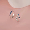Anillos De Pareja Silver Plated Couple Jewelry Sky Star Enamel Couple Ring Star Butterfly Love Couple Ring Men and Women