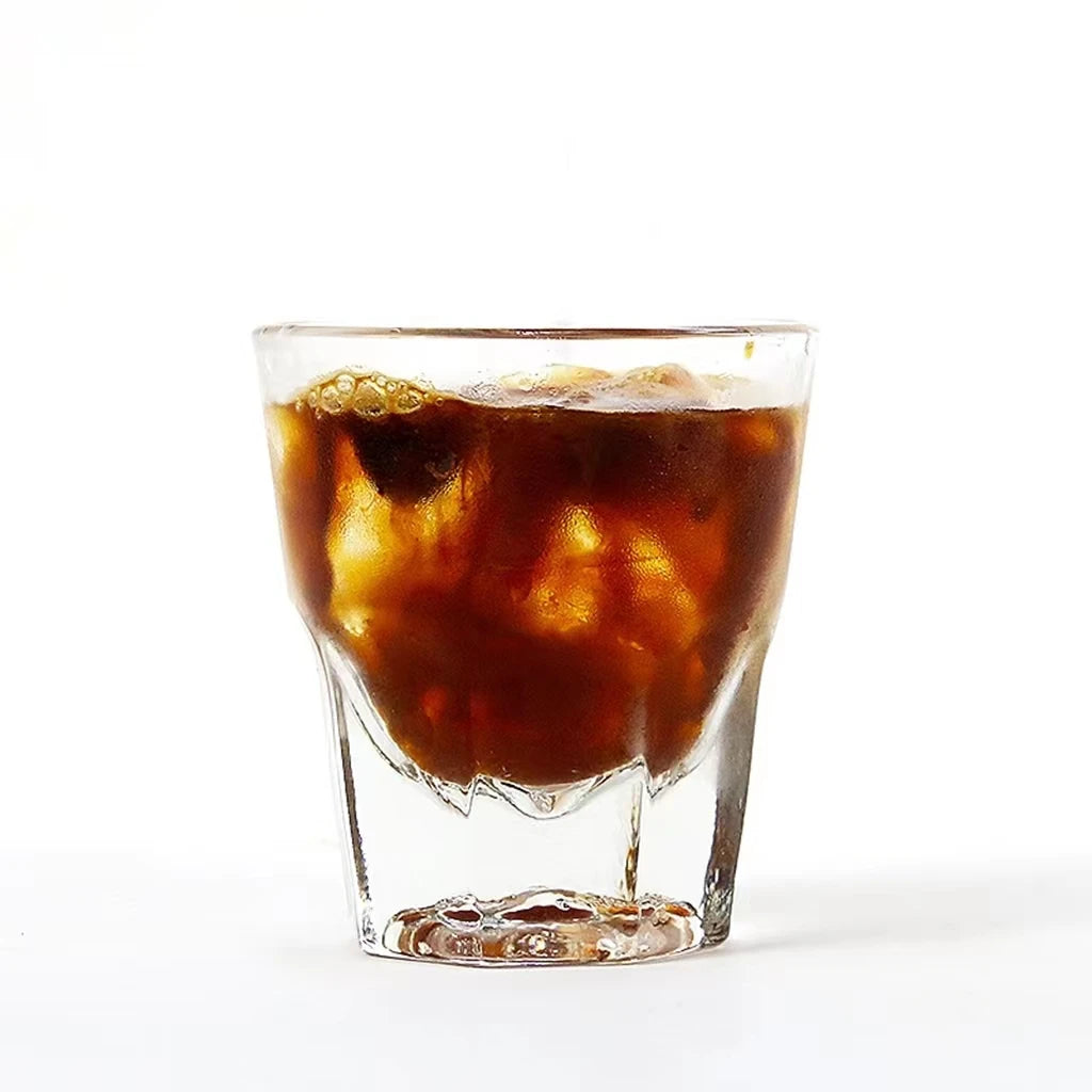 Clear 130ml Customised Glass Mug for Cafes-Eco-Friendly Minimalist Iced Latte Cup